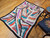 Vintage Moroccan Boucherouite Rug 4x6 | Abstract Design | Border Detail