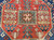 Antique Caucasian Kazak 4x8 | Triple Medallion Blue | Border Detail