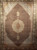 Antique Persian Tabriz Mahi Rug | Fish Design | Full View on Floor