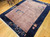 Vintage Art Deco Chinese Nichols Rug With Trees, Flowers, Pagodas in Eggplant, Blue, Red, Pink, The Persian Knot, SKU 1510