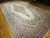 Vintage Persian Qazvin Rug | Ivory Floral Medallion | In-Room View 5