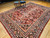 Vintage Persian Mahal Sultanabad in an Allover Pattern in Rust Red, Navy Blue, Green, and Pink, The Persian Knot, SKU 1283