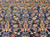 Early 20th Century Vintage Persian Senneh area rug. Hand-knotted. All-over "Herati" pattern on abrash navy blue background. Extremely fine weave, high knot density. French blue border with geometric pattern. Accent colors: red, yellow, ivory.