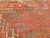 Vintage Moroccan Gallery Rug in Geometric Pattern in Soft Red, Yellow, Green. The Persian Knot, SKU 1540