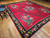 Vintage Bessarabian Kilim with Large Floral Pattern in Red, Black, Green, Blue, The Persian Knot, SKU 1360