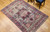 19th Century Persian Kerman Lavar Area Rug in Floral Pattern in Red, Ivory, Black, The Persian Knot, SKU 1321
