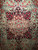 19th Century Persian Kerman Lavar Area Rug in Floral Pattern in Red, Ivory, Black, The Persian Knot, SKU 1321