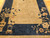 Antique Chinese Art Deco Rug 3x6 | Tan Vase Corners | In-Room View 2