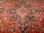 Antique Persian Heriz Rug 11x19 | Oversized Ivory Field | Top Section Detail