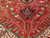 Antique Persian Heriz Rug 11x19 | Oversized Ivory Field | Lower Section Detail