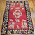 Antique Karabagh Kilim 7x10 | Brilliant Red Floral | Full View on Floor