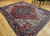 Vintage Persian Heriz Rug 8x11 | Red French Blue Medallion | In-Room View