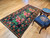 Early 20th Century Caucasian Karabagh Area Rug in Floral Pattern in Black, Green, and Pink Colors 1072, The Persian Knot, SKU 1072