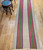 Vintage American Rag Runner 2x6 | Handwoven Stripe | Center Field Close-Up