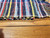 Vintage American Rag Long Runner in Stripe Pattern in Navy, Yellow, Red,  @thepersianknot  , SKU 1686