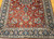 Vintage Persian Yazd in Floral Pattern in Brick Red, Navy, Blue, Ivory,  @thepersianknot  , SKU 1191