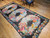 Vintage Caucasian Karabagh Kilim in Floral Pattern in Black, Green, Blue,  @thepersianknot  , SKU 1269