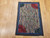 Antique American Hooked Rug 2x3 | Folk Art Floral | In-Room View 9