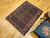 Vintage Persian Senneh area rug. Hand-knotted. All-over Herati design on dark blue field. "Gol Farang" border (French Aubusson style floral design) on abrash light blue/green background. Fine tight weave. From Senneh, Persia.