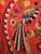 Vintage Silk Suzani Hand Embroidered Tapestry Featuring a Pair of Peacocks 1666, 5’ 10” x 7’ 5”, 3rd Quarter of the 1900s, Central Asia