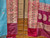 Vintage Indian Brocade Silk Sari Textile | Burgundy Gold | Top Section Detail