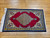 Vintage Persian Qum Area Rug in a Geometric Medallion Pattern in Red, Navy, Ivory, Yellow, Red, The Persian Knot, SKU 1209