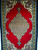 Vintage Persian Qum Rug 3x4 | Medallion Red Field | Top Section Detail