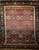 Late 19th Century Antique Persian Ziegler Mahal Sultanabad carpet. Hand-woven. Allover large geometric pattern. Abrash brick red or burgundy field. Similar to Bidjar and Serapi rugs. Saffron in narrow inner and outer borders. Navy accents. Luminous wool with sheen. Exceptional condition for over 100 years old.