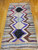 Vintage Moroccan Kilim in Large Geometric Pattern in Lavender, Ivory, Red, Black, The Persian Knot, SKU 1565