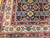 Vintage Persian Tabriz rug with rare allover Afshan geometric pattern, navy field, dark red border, circa mid-1900s — inspired by 19th-century Caucasian Kuba and Shirvan designs.