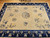 Vintage Chinese Peking Room Size Rug in Pale Tan, Navy, French Blue, The Persian Knot Gallery, SKU 1025
