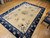 Vintage Chinese Peking Room Size Rug in Pale Tan, Navy, French Blue, The Persian Knot Gallery, SKU 1025