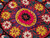 Vintage Uzbek Suzani Silk Embroidery | Handcrafted Central Asia | Border Detail