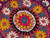 Vintage Uzbek Suzani Silk Embroidery | Handcrafted Central Asia | Lower Section Detail