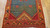 Vintage Moroccan Berber Rug 3x6 | Aqua Saffron | Lower Section Detail