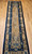 Antique Chinese Peking Rug 2x6 | Floral Medallion | Full View on Floor