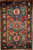 19th Century Caucasian Kazak in Medallion Pattern in Blue, Green, Yellow, Red 1284, The Persian Knot, SKU 1284