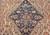 Antique 19th century Persian Bidjar rug with rare cream field, Herati geometric pattern, navy blue medallion, rust red border, and turquoise and green accents, The Persian Knot Gallery, SKU: 1296
