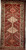 Vintage Persian Shiraz Tribal Rug 5x10 | Burgundy Medallion | Top Section Detail