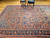 Vintage Persian Mahal Sultanabad in Large Allover Pattern in Rust Red, Turquoise, Navy, Ivory, The Persian Knot, SKU 1088