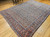 Vintage Persian Tabriz in an Allover Geometric Pattern in Ivory, Green, Navy, Rust, Blue, The Persian Knot, SKU 1339