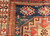 Antique Caucasian Kazak 5x5 | Square Memling Gul | Border Detail