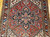 Vintage Persian Heriz Area Rug in Red, Ivory, Navy, French Blue, Green, Brown, @thepersianknot, SKU 1491
