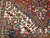 Vintage Persian Heriz Area Rug in Red, Ivory, Navy, French Blue, Green, Brown, @thepersianknot, SKU 1491
