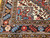 Vintage Persian Heriz Area Rug in Red, Ivory, Navy, French Blue, Green, Brown, @thepersianknot, SKU 1491