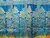 Vintage Brocade Silk Sari Textile in Paisley Pattern in Blue, Sliver, Gold,  @thepersianknot  , SKU 1556