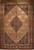 Antique Persian Senneh Rug 4x6 | Diamond Medallion 19th Century