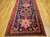 Vintage Persian Hamadan Gallery Rug with Geometric Medallions and Bird Motifs in Navy and Red,  @thepersianknot  , SKU 1408