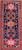 Vintage Persian Hamadan Gallery Rug with Geometric Medallions and Bird Motifs in Navy and Red,  @thepersianknot  , SKU 1408