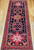 Vintage Persian Hamadan Gallery Rug with Geometric Medallions and Bird Motifs in Navy and Red,  @thepersianknot  , SKU 1408